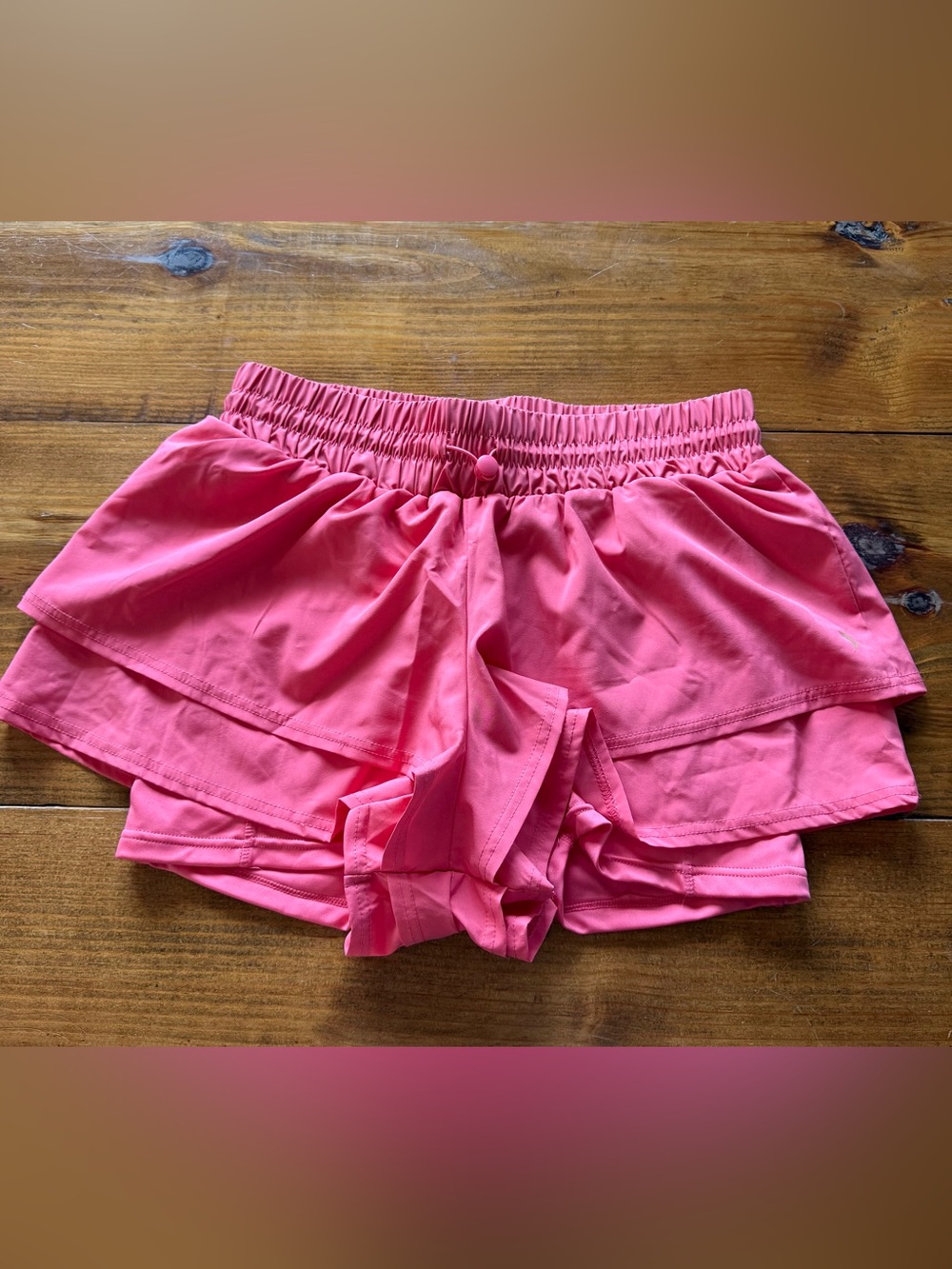 Jessica Simpson Pink Layered Athletic Shorts